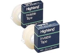 Highland 6200-34-1000 Invisible Permanent Mending Tape, 3/4" x 1000", 1" Core, Clear, 6/Pack Highland 6200-34-1000 Invisible Permanent Mending Tape, 3/4" x 1000", 1" Core, Clear, 6/Pack