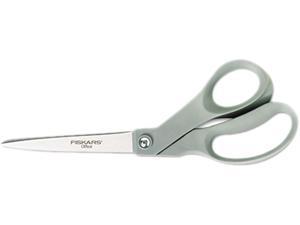 Fiskars 01-004250 Offset Scissors, 8 in. Length, Stainless Steel, Bent, Gray