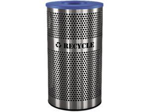 Ex-Cell Stainless Steel Recycle Receptacle; 33 gal; Stainless Steel Ex-Cell Stainless Steel Recycle Receptacle; 33 gal; Stainless Steel