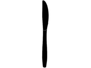Dixie KM517 Plastic Tableware, Heavy Mediumweight Knives, Black, 1000/Carton Dixie KM517 Plastic Tableware, Heavy Mediumweight Knives, Black, 1000/Carton