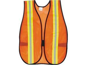 MCR Safety V201R Orange Safety Vest, 2" Reflective Strips, Polyester, Side Straps, One Size MCR Safety V201R Orange Safety Vest, 2" Reflective Strips, Polyester, Side Straps, One Size