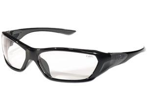 Crews FF120 ForceFlex Safety Glasses, Black Frame, Clear Lens