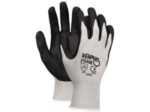Memphis 9673L Economy Foam Nitrile Gloves, Large, Gray/Black, Dozen Memphis 9673L Economy Foam Nitrile Gloves, Large, Gray/Black, Dozen