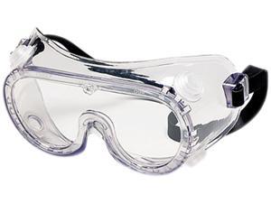 Crews 2230R Standard Goggles - Chemical Splash, Indirect Vent, Rubber Strap, Clear Lens