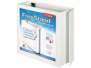 Cardinal 43140CB EasyOpen FreeStand Binder With Locking Slant-D Rings, 4" Capacity, White Cardinal 43140CB EasyOpen FreeStand Binder With Locking Slant-D Rings, 4" Capacity, White