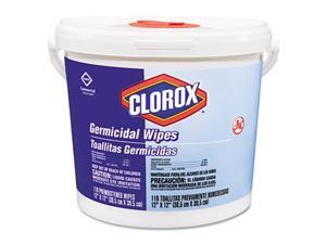 Clorox 30358 Germicidal Wipes, 12 x 12, White, 110/Canister Clorox 30358 Germicidal Wipes, 12 x 12, White, 110/Canister