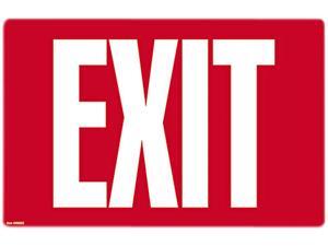 COSCO 098052 Glow-in-the-Dark Safety Sign, Exit, 12 x 8, Red