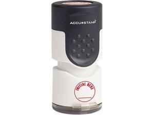 ACCUSTAMP 035661 Accustamp Pre-Inked Round Stamp with Microban, INITIAL HERE, 5/8" dia, Blue ACCUSTAMP 035661 Accustamp Pre-Inked Round Stamp with Microban, INITIAL HERE, 5/8" dia, Blue