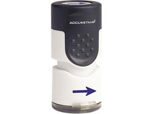 ACCUSTAMP 035654 Accustamp Pre-Inked Round Stamp with Microban, Arrow, 5/8" dia, Blue ACCUSTAMP 035654 Accustamp Pre-Inked Round Stamp with Microban, Arrow, 5/8" dia, Blue