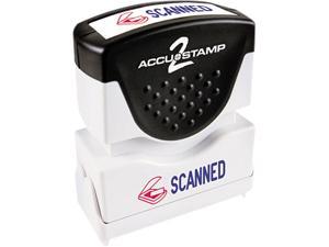 Accustamp2 035606 Accustamp2 Shutter Stamp with Microban, Red/Blue, SCANNED, 1 5/8 x 1/2