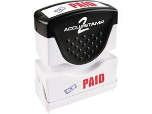 Accustamp2 035535 Accustamp2 Shutter Stamp with Microban, Red/Blue, PAID, 1 5/8 x 1/2 Accustamp2 035535 Accustamp2 Shutter Stamp with Microban, Red/Blue, PAID, 1 5/8 x 1/2