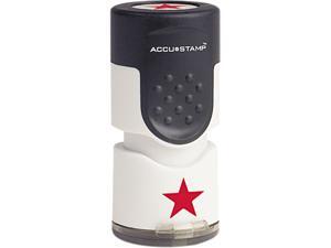ACCUSTAMP 030726 Accustamp Pre-Inked Round Stamp with Microban, Star, 5/8" dia., Red ACCUSTAMP 030726 Accustamp Pre-Inked Round Stamp with Microban, Star, 5/8" dia., Red