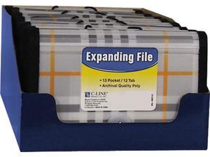 C-line 58412 Expanding File, Plaid, Coupon, 13 pockets, 1.5" Exp., 1/EA C-line 58412 Expanding File, Plaid, Coupon, 13 pockets, 1.5" Exp., 1/EA