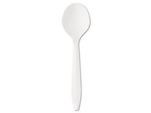 Boardwalk YFWSSW Mediumweight Polypropylene Cutlery, Soup Spoon, White, 1000/Carton Boardwalk YFWSSW Mediumweight Polypropylene Cutlery, Soup Spoon, White, 1000/Carton