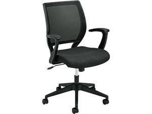 HON VL521VA10 VL521 Mid-Back Work Chair, Mesh Back, Fabric Seat, Black HON VL521VA10 VL521 Mid-Back Work Chair, Mesh Back, Fabric Seat, Black