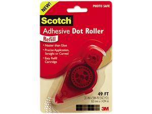 Scotch Adhesive Dot Roller Value Pack 0.3 in x 49 ft 4//PK 6055BNS