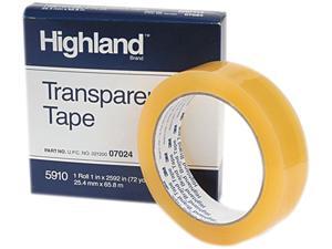 Highland 591012592 Transparent Tape, 1" x 2592", 3" Core, Clear Highland 591012592 Transparent Tape, 1" x 2592", 3" Core, Clear