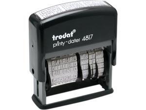 Trodat E4817 Trodat Economy 12-Message Stamp, Dater, Self-Inking, 2 x 3/8, Black Trodat E4817 Trodat Economy 12-Message Stamp, Dater, Self-Inking, 2 x 3/8, Black