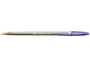 Bic Cristal Xtra Bold Ballpoint Stick Pen Blue Ink 1.6mm Bold Dozen MSB11BE 
