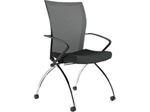 Mayline TSH1BB Valoré Series High-Back Nesting Chair, Mesh / Fabric, Black, 2/Carton Mayline TSH1BB Valoré Series High-Back Nesting Chair, Mesh / Fabric, Black, 2/Carton