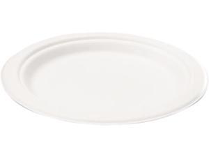 NatureHouse P005 Bagasse 10" Plate, Round, White, 125/Pack NatureHouse P005 Bagasse 10" Plate, Round, White, 125/Pack