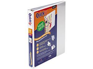 Stride 87010 Quick Fit D-Ring View Binder, 1" Capacity, White