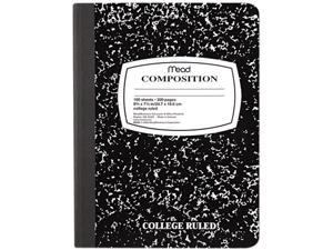 Mead 09932 Wireless Composition Book, College Rule, 9-3/4 x 7-1/2, White, 100 Sheets