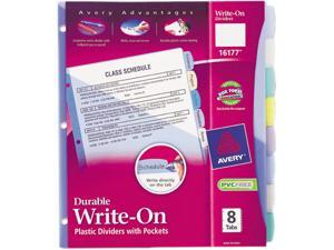 Avery Write-On Big Tab Plastic Dividers 8-Tab Letter 16177 Avery Write-On Big Tab Plastic Dividers 8-Tab Letter 16177