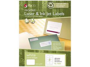 Maco RL-7000 Recycled Name Badge Labels, 3-3/8 x 2-1/3, White, 400/Box Maco RL-7000 Recycled Name Badge Labels, 3-3/8 x 2-1/3, White, 400/Box
