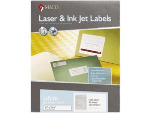 Maco MLFF31 File Folder Labels, 2/3 x 3-7/16, White, 1500/Box Maco MLFF31 File Folder Labels, 2/3 x 3-7/16, White, 1500/Box