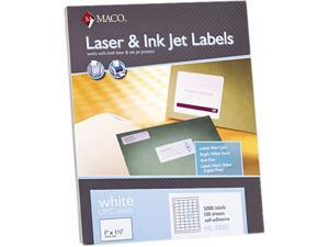 Maco ML-5000 White All-Purpose Labels, 1 x 1-1/2, 5000/Box Maco ML-5000 White All-Purpose Labels, 1 x 1-1/2, 5000/Box