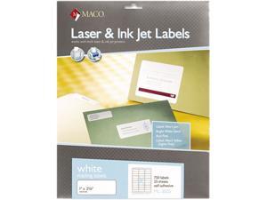Maco ML3025 White All-Purpose Labels, 1 x 2-5/8, 750/Box Maco ML3025 White All-Purpose Labels, 1 x 2-5/8, 750/Box