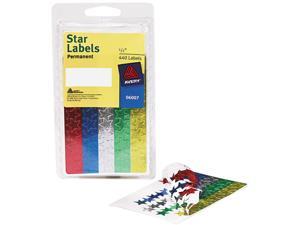 Avery Colored Foil Stars 1/2" dia Assorted Colors 440/Pack 06007