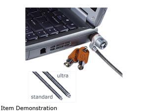 Kensington 67723 MicroSaver Keyed Ultra Laptop Lock, 6 ft. Steel Cable, Two Keys