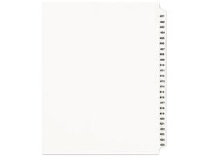 Avery-Style Legal Exhibit Side Tab Divider Title: 401-425 Letter White 01346 Avery-Style Legal Exhibit Side Tab Divider Title: 401-425 Letter White 01346