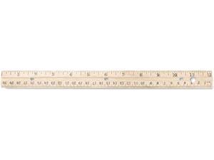 Westcott - Westcott 12 Hole Punched Wood Ruler English and Metric