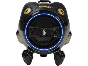 GravaStar Venus Outdoor Bluetooth Speaker, IPX5 Waterproof, Stereo Dual Pairing, 6 Lights, 10H Playtime, Shadow Black