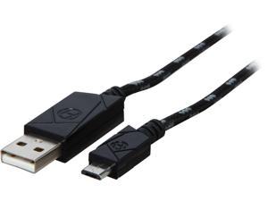 Hyperkin Polygon Braided Micro USB Charge Cable for PS4/ Xbox One/ PS Vita 2000 (Black/ Gray)