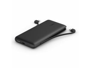 Belkin 10K USB-C Power Bank with Integrated Cables, Black