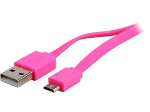 BYTECC U2MM-PK Flat Noodle Micro USB Cable to USB 2.0 Charger & Sync Made For Smartphones & Tablets Pink Color 1.2M ( 4ft ) BYTECC U2MM-PK Flat Noodle Micro USB Cable to USB 2.0 Charger & Sync Made For Smartphones & Tablets Pink Color 1.2M ( 4ft )