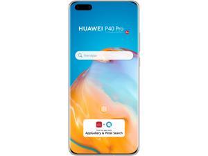 Huawei P40 Pro 5G Unlocked Cell Phone, Canada Version 6.58" Silver Frost 256GB 8GB RAM (Canada Warranty)