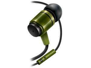 GOgroove AudiOHM RNF Army Green Earbud Headphones with Handsfree Microphone , Replaceable In-Ear Gels and Lifetime Warranty -  Works with Apple, Samsung, HTC and More Smartphones
