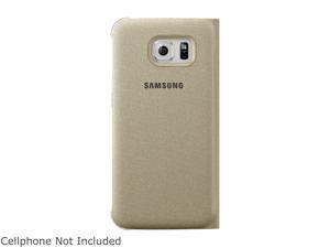 SAMSUNG Gold Fabric Solid Wallet Flip Cover for Samsung Galaxy S 6 Edge EF-WG925BFEGUS
