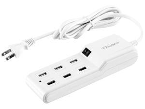 Aluratek AUCS06F White 6-port USB Charging Station with Surge Protection Aluratek AUCS06F White 6-port USB Charging Station with Surge Protection