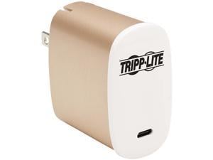 Tripp Lite U280-W01-50C1 White / Gold 50W Compact USB-C Wall Charger - GaN Technology, USB-C Power Delivery 3.0