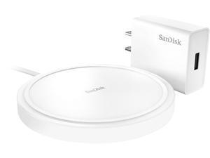 SanDisk Ixpand Wireless Charger 15W (includes Quick Charge adapter + USB Type-C cable) - Wireless charging pad for Qi-compatible smart phones and devices - SDIZB0N-000G-ANCLN