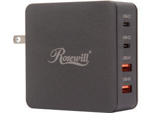 USB C Charger, Rosewill 66W 4-Port Dual QC3.0 and Dual USB-C Wall Charger with Power Delivery, Compatible for MacBook Pro/Air, iPad Pro, iPhone XR/XS/Max/8, Google Pixel, Samsung S9/Note 8, Nintendo S USB C Charger, Rosewill 66W 4-Port Dual QC3.0 and Dual USB-C Wall Charger with Power Delivery, Compatible for MacBook Pro/Air, iPad Pro, iPhone XR/XS/Max/8, Google Pixel, Samsung S9/Note 8, Nintendo S
