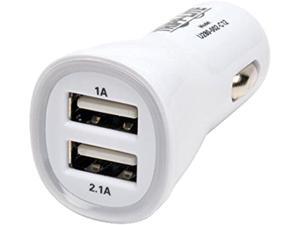 Tripp Lite U280-002-C12 White Dual Port USB Tablet Phone Car Charger High Power