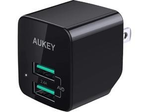 Aukey PA-U32 Black Ultra Compact Dual USB-A Wall Charger