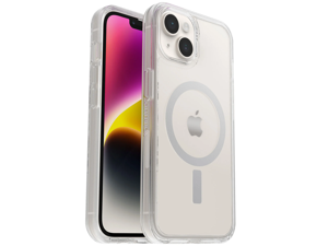 OtterBox Symmetry Series Clear Antimicrobial Clear iPhone 14 Case for MagSafe 7789208